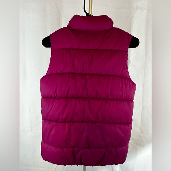 Old Navy puffer vest. Hot pink color. Girls size XL. Two hand pockets, full zip. - Picture 5 of 5